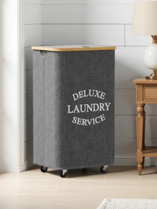 1 Pc 29.06 Gallon Laundry Basket With Handle And Lid - Collapsible Dirty Clothes Hamper With Wheels, Includes 1 Free Mesh Bag, Extra Large Capacity Laundry Basket, Foldable Fabric Laundry Basket For Storage - Multicolor - View 6