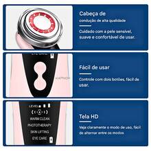 Facial Cleansing Massager, Rejuvenating, Phototherapy, Lift - Pink - View 7