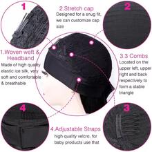 Deep Wave Headband Wig Human Hair 26 Inch Headband Wigs For Women Human Hair Glueless None Lace Front Curly Wave Wigs Brazilian Virgin Hair Wear And Go Glueless Wig 200% Density Natural Black Color - Natural Black - Xem 9