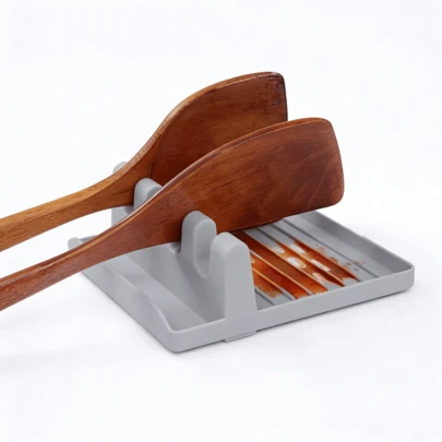 Multi-Function Silicone Spoon And Spatula Holder, Lid Holder, Spoon And Spatula Combination Rack, Suitable For Restaurant And Home Kitchens.