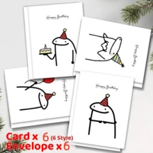 12张卡通蛋糕和气球设计生日贺卡套装（含信封） - 适合送给家人、朋友、同事，以及情人节、复活节、母亲节、父亲节、万圣节、毕业派对等场合。 - 彩色 - 查看 7