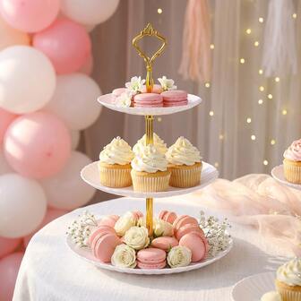 Plato de postre de plástico multicapa estilo nórdico, plato de frutas de lujo para sala de estar, boda, Navidad, plato de caramelos