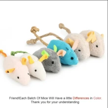 Plüschiger, realistischer Maus-Puppen-Set mit Federn, strapazierfähiges, kratz- und bissfestes Katzen- und Hundespielzeug, Haustierzubehör - Verschiedenfarbig - Übersicht 7