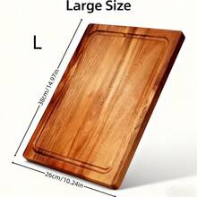 Upgraded Heavy-Duty Cutting Board Set - Premium Wooden Chopping Board, No-Drill Surface, Easy To Clean Kitchen, Food- Standard, Wooden Block, Suitable For Meat, Vegetables, Cheese, Bread, Fruits, Ideal For Thanksgiving, Mother's Day Gifts, Outdoor Cutting Board, Camping Chopping Board, Perfect Gift For Home And Dorm - Brown - View 12