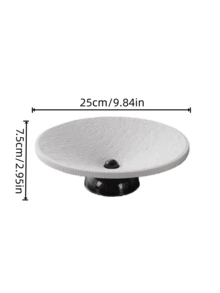1 pieza Frutero con pedestal de textura de roca romana, bandeja de alta gama para frutas y postres, plato de material PP, regalo para amigos, plato para exhibir joyas y baratijas, adecuado para el hogar, restaurante, regalo, reunión, fiesta - Multicolor - Ver 10
