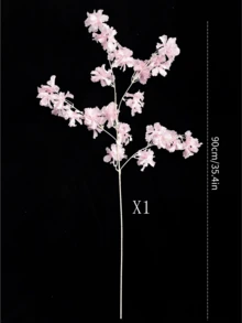 1/2/3支装仿真丝樱花/桃花/梅花枝条，带叶子，适用于墙面、客厅、卧室、婚礼、派对装饰、桌面摆设。家居、书桌、厨房、婚礼、餐桌、中心装饰、办公室、花园、户外、房屋、庭院装饰，适合春、夏、秋、冬四季。 - 粉色 - 查看 11