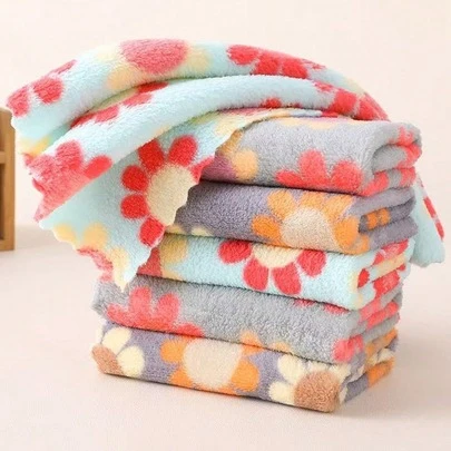 2/5 pièces Chiffons de nettoyage de 30 cm * 30 cm au motif floral bohème, utilisation humide et sèche, doux, convenant pour la maison, chiffons de cuisine [couleur aléatoire]