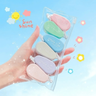 6 Rolls Morandi Color Mini Correction Tape - Small Student Notebook Correction Tape, High-Quality Stationery Correction Tape