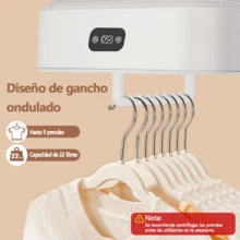 Secadora de ropa, secadora portátil, deshumidificación rápida, apta para tejidos de algodón, lino, seda y lana, funcionamiento silencioso y eficiente desde el punto de vista energético, diseño plegable y portátil, ideal para uso doméstico en armarios de dormitorio. - Blanco - Ver 2
