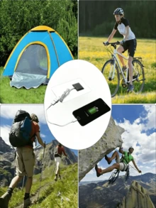 2W Monocrystalline Solar Charger, Portable Solar Panel, All-Weather Solar Power Supply, USB Interface For Outdoor Phone Charging And Power Generation, Foldable Solar Charger Made Of Monocrystalline Silicon, Durable, High Sensitivity, High Conversion Rate, Excellent Charging Effect