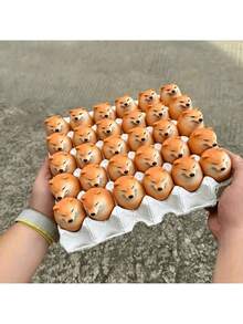 Shiba Inu Egg Cartoon Dog Doll - Plastic Animal Toy, Various Breed Sizes, No Battery Required - Collectible Novelty Shiba Inu Egg Mini Doll, Perfect For Play And Decoration - Multicolor - View 10
