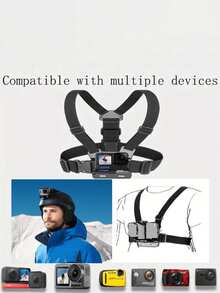 rayhong Adjustable Phone Chest Strap, Universal Chest Strap, Camera Shooting Bracket, Sports Camera Shoulder Strap, First-Person Perspective Shooting Bracket, Sports Camera Accessory Set, Backpack Clip-On Bracket. Suitable For Sports Cameras. Compatible With IPhone, Android Phone, Gift For Birthday, Family, Friends Gifts Birthday Phone Holder Phone Stand Phone Accessories Strong Load-Bearing - Multicolor - View 5