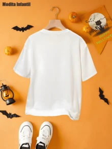 KID002
Camiseta de Manga Corta para Niñas con Estampado de Capibara y Té con Leche, Moda Verano Casual NYDX5491 - Blanco - Ver 2