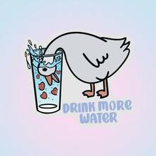 Goose-Shaped Hydration Reminder Stickers | Funny Cartoon Vinyl Stickers For Bottles, Self-Adhesive, Glossy - Multicolor - View 11