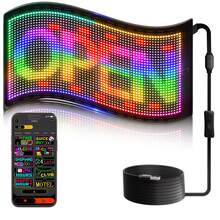 Father's Day Gift:LED Open Sign For Business 13"X7.87", Programmable App Control, Ultra Bright Dynamic Lighting, Waterproof Wall Mountable Light Up Sign For Storefront, Bar, Cafe, Salon & Restaurant - 13*7.9in-two-row Display - View 1