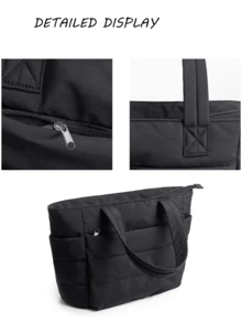 Women's Tote Bag, Lightweight & Fluffy Handbag Suitable For Travel, Work, Beach, Gym, Shopping, School Supplies, School Bag, School Handbag, School Tote Bag, School Bookbag, Back To School Bags, Large Capacity, Waterproof, Portable, Classic Casual, Suitable For Teen Girls Women College Students, Perfect For Back To School, First Day Of School, Tote Bags For School,College Essentials, Perfectly Matching With Fall Outfits Women,Bolsos Para Mujer,Tote Bags For Women,Bags For Women,Shoulder Bag,Carteras,Carteras Para Mujer,Bolsas,Designer Handbags,Crossbody Bags For Women,Mochilas Para Mujer,Handbags For Women.『US-Based Shipping』 Valentine's Day, New Year's Gifts. - 黑色 - 查看 9