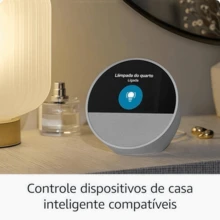 Echo Spot Smart Speaker With Alexa: Smart Alarm Clock + Vibrant Sound (White/Black/Blue)! - 白色 - 查看 6