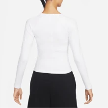 Nike Sportswear Logo刺繡雙拉鍊魚骨開襟短版夾克 - 白色 - 查看 6