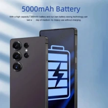 2025 New S25 Ultra Android Smartphone Unlocked Dual-SlM With Android 14, 8GB+256GB RAM, 6.8-Inch HD Display, 7300mAh Battery, 108+48MPCamera, Face Unlock, GPS, Built-In Pen, Comes With Earphones, Case, TypeC Cable, Screen Protector, Holiday Birthday Gift, Travel Companion, Premium Build, Large Screen Phone, Dual Sim Phone, Hd Display Phone, Gift Seekers, Students - Xám - Xem 6