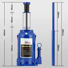 Gato Hidráulico De Botella Soldado Con Capacidad De 20 T, gato de botella hidráulico, gato hidráulico soldado de 20 toneladas para reparación de automóviles y elevación de casas.Gato Hidraulico De 20 Toneladas De Vertical De Tipo Botella - Azul - Ver 7