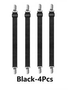 4pcs Adjustable Bed Sheet Fasteners (0.98 Inch X 51.1 Inch), Elastic Bed Sheet Straps, Bed Sheet Clips, Mattress Grippers, Fits Sheets, Mattresses, Sofas, Ironing Boards - White - View 14