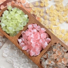 100pcs 12x7.5mm Gradient Color Semi-Transparent Glass Lily Of The Valley Beads, Including Yellow,Green, Pink And Purple - Ideal For DIY Jewelry, Hair Clips And Home Decor Crafts - 彩色 - 查看 9