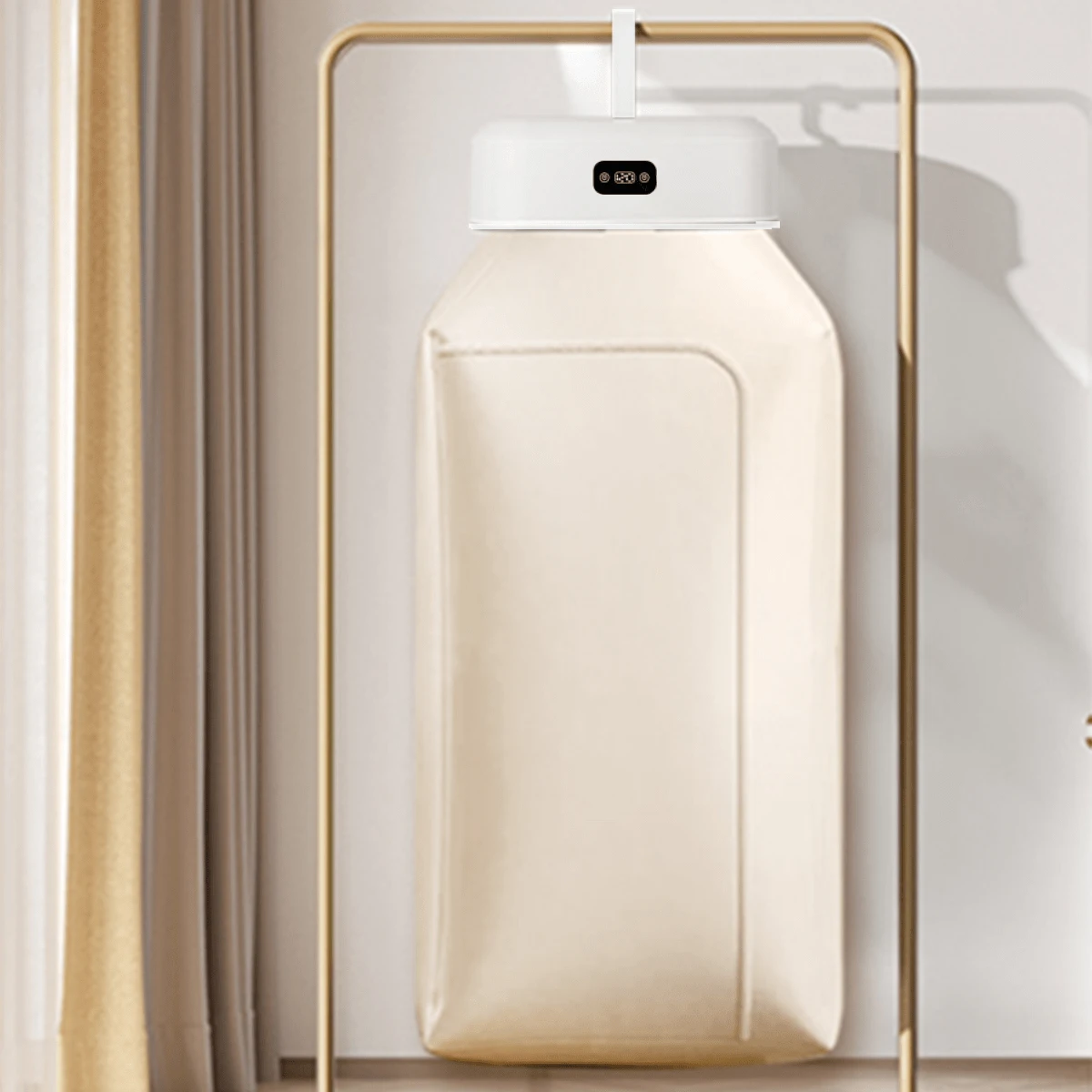 Secadora de ropa, secadora portátil, deshumidificación rápida, apta para tejidos de algodón, lino, seda y lana, funcionamiento silencioso y eficiente desde el punto de vista energético, diseño plegable y portátil, ideal para uso doméstico en armarios de dormitorio. - Blanco - Ver 1