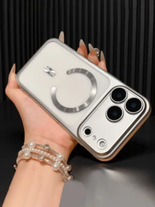 Luxury Matte Translucent Magnetic Phone Case Compatible With IPhone 17ProMax 17Pro 17Air 17 Pro Max 16 15 14 13 Pro Max Cases For Magnetic Wireless Charging Shockproof Back Cover - Silver - View 8