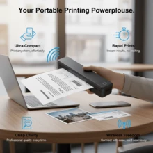Marklife X8 便携式 A4 热敏打印机，无线蓝牙旅行打印机，兼容笔记本电脑和智能手机，无需墨水，支持 8.5 英寸 x 11 英寸美式信纸，小巧设计，适用于家庭、办公室、商务和学校，兼容 iOS 和 Android 系统。 - 彩色 - 查看 6