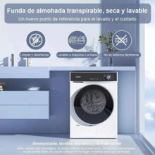 Almohada Grande Cuña Cojín Ortopédica Antireflujo Ajustable,  reposapiés para dormir sentado, almohada de memoria para adultos para soporte de espalda, reflujo ácido, ronquido, para sueño, elevación de la espalda y las piernas - Negro - Ver 8