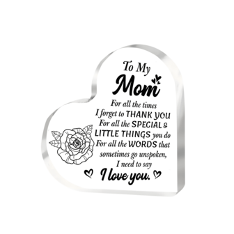 Heart-Shaped Decor Piece, "Gratitude For Mother" Theme, Focusing On Mother's Everyday Devotion, Evoking Emotional Resonance, A Common Choice In Familial Decor And Gifts
