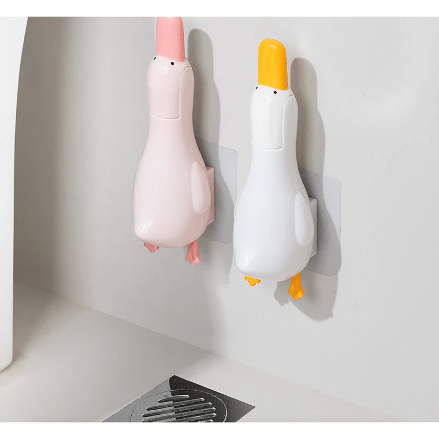 Cute duck bath hair clear clip - Rosa [ uno montado ] - Ver 1