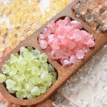 100pcs 12x7.5mm Gradient Color Semi-Transparent Glass Lily Of The Valley Beads, Including Yellow,Green, Pink And Purple - Ideal For DIY Jewelry, Hair Clips And Home Decor Crafts - 彩色 - 查看 13