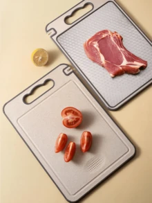 1pc Stainless Steel Defrosting Board, Diamond Textured Stainless Steel Defrosting Board, Double-Sided Cutting Board, Edged Defrosting Board, Anti-Mold TPR Material Household Cutting Board, Knife Sharpening Cutting Board, Multi-Functional Stainless Steel Cutting Board - , Easy To Clean, Kitchen Essential, Space-Saving, Anti-Rust, Suitable For Food - Apricot - View 11