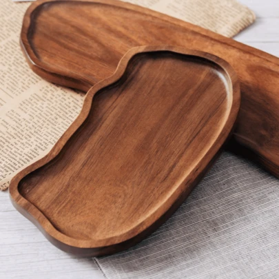 1pc - Various Styles Wooden Tray, Multipurpose Wooden Platter - High Quality Nordic Style Cheese And Charcuterie Board, Snack Tray, Serving Platter - Suitable For Sushi, Desserts, Pastries, Snacks, Bread, Cakes, Coffee, Perfumes, Home/Room/Ramadan Decor With Practicality, A Versatile Centerpiece Ideal For Gatherings, Picnics, Kitchen