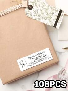 18/36/72/108pcs Custom Address Labels - Personalized Address Stickers, For Mail, Envelopes, Holiday Cards | Self-Adhesive Labels, For Home & Office, Christmas Mailing, Custom Text, For Secret Santa, Christmas Gift Tags Scrapbook Supplies Scrapbook Stationery