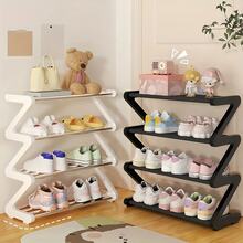 1pc 4-Tier Z-Shaped Shoe Rack, Plastic Floor Standing Storage Shelf, Multi-Function High Capacity Storage Rack, Easy Assembly Floor Organizer, Suitable For Living Room, No Tools Required, Stackable, Essential For Home And Dorm, Space Saving, Home Storage For Shoes, Boots, Miscellaneous, Applicable To Hallway, Wardrobe, Living Room, Bedroom - Multicolor - View 11