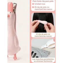 Cute duck bath hair clear clip - Rosa [ uno montado ] - Ver 2