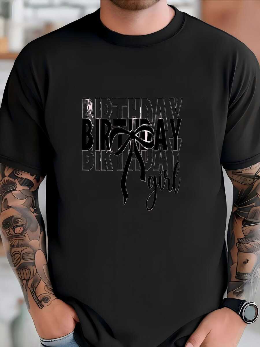 Mens Birthday Girl Shirt, Preppy Coquette Bow, It's My Birthday, Birthday Queen, Birthday , Birthday Gift, Birthday Party, Girl Gift, Unisex T-shirt - Negro - Ver 1