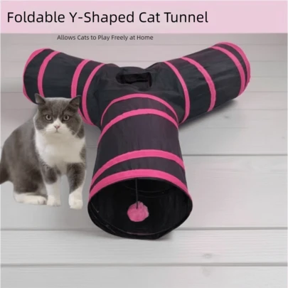 Cat Teaser Wand Toy, Self-Entertainment Boredom Relief Gadget, Cat Tunnel, Small Cat Maze Crawl Tunnel, Cat Bed