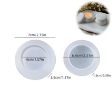 Conjunto de 2 peças: base e tampa para molde de silicone para caixa de armazenamento em pote pequeno, ideal para artesanato, porta-velas em potes pequenos, molde de gesso, molde para resina epóxi, molde para fundição artesanal. - Branco - Ver 11