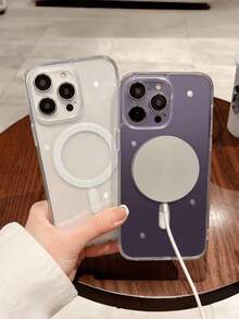 奢华超透明磁吸充电保护壳，兼容 17/16/15/14/13/12/11 Pro/Plus/Max/Air/XS Max/XR/X/Xs/7/8 Plus/7/8，亚克力超薄保护壳