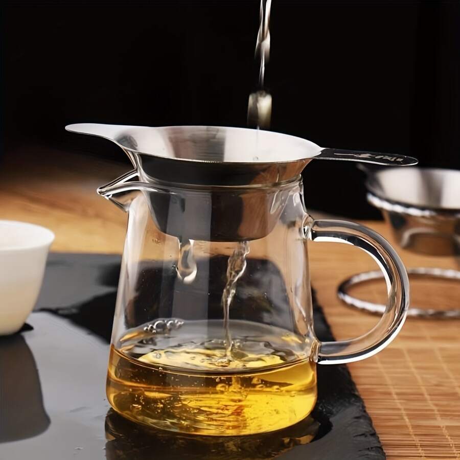 2个装优质不锈钢茶漏 - 耐用、防锈、易清洗，适用于散装茶叶 - 持久耐用，冷热冲泡皆宜