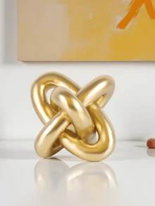 Black Knot Sculpture, Triple Knot Statue, Black Home Decor, Perfect For Accenting Rustic-Style Coffee Tables, Living Room TV Stands, Dining Tables, And Entryway Shelves. - Multicolor - View 16