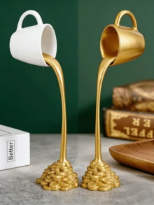 1 chiếc cốc cà phê vàng trang trí nổi, chất liệu nhựa cao cấp, cốc cà phê nghiêng chống trọng lực, thích hợp trang trí nhà cửa, quán cà phê, làm đạo cụ chụp ảnh sáng tạo, trang trí ngày lễ, quà tặng sinh nhật và tốt nghiệp. - Nhiều màu - Xem 2