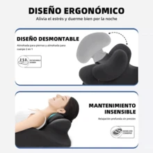 Almohada Grande Cuña Cojín Ortopédica Antireflujo Ajustable,  reposapiés para dormir sentado, almohada de memoria para adultos para soporte de espalda, reflujo ácido, ronquido, para sueño, elevación de la espalda y las piernas - Negro - Ver 6