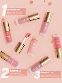 FV High-Pigment Liquid Blush, Long-Lasting & Buildable, Lightweight & Blendable Texture For Natural Dewy Makeup Look, Rare Brand Cosmetics, Ideal For Women & Girls, Perfect For Winter, Y2K Fashion, Great Gift For Birthday & Christmas, Essential For Parties, Best Color - Em yêu - Xem 7