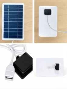 2W Monocrystalline Solar Charger, Portable Foldable Solar Panel, USB Interface For Outdoor Phone Charging And Power Generation, Made Of Monocrystalline Silicon Material, High Sensitivity, High Conversion Rate, Good Charging Effect, Designed For Outdoor Activities (Such As Travel And Camping)