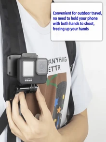 rayhong Adjustable Phone Chest Strap, Universal Chest Strap, Camera Shooting Bracket, Sports Camera Shoulder Strap, First-Person Perspective Shooting Bracket, Sports Camera Accessory Set, Backpack Clip-On Bracket. Suitable For Sports Cameras. Compatible With IPhone, Android Phone, Gift For Birthday, Family, Friends Gifts Birthday Phone Holder Phone Stand Phone Accessories Strong Load-Bearing - Multicolor - View 8
