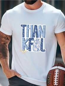 Mens Blue Thankful Pumpkin Png | Fall | Thankful |  | Grandmillennial | Hand Drawn | Turkey Day | Halloween | Spooky | Autumn T-shirt - Blanco - Ver 2